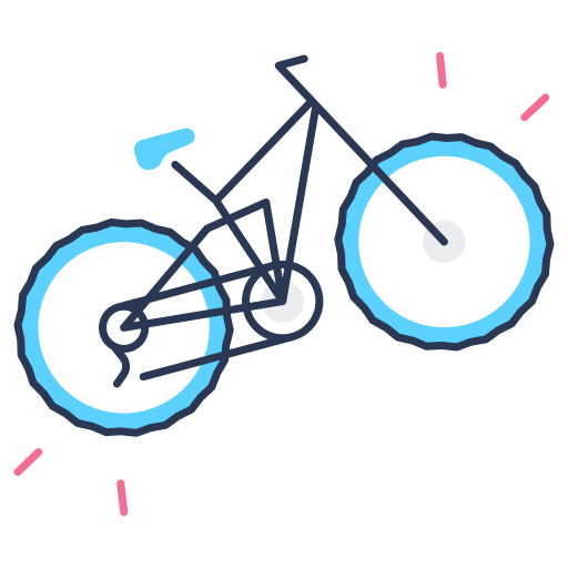 bicicleta cuesta abajo Generic color fill icono