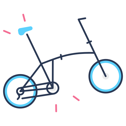 bicicleta plegable Generic color fill icono