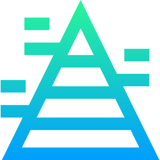 Pyramid Super Basic Straight Gradient icon