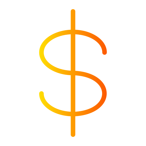 доллар Generic gradient outline иконка