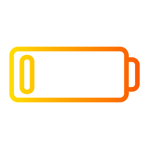 Низкий заряд батареи Generic gradient outline иконка
