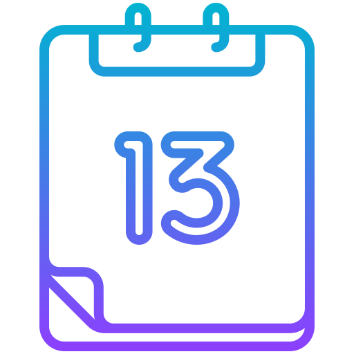 calendario Generic gradient outline icona