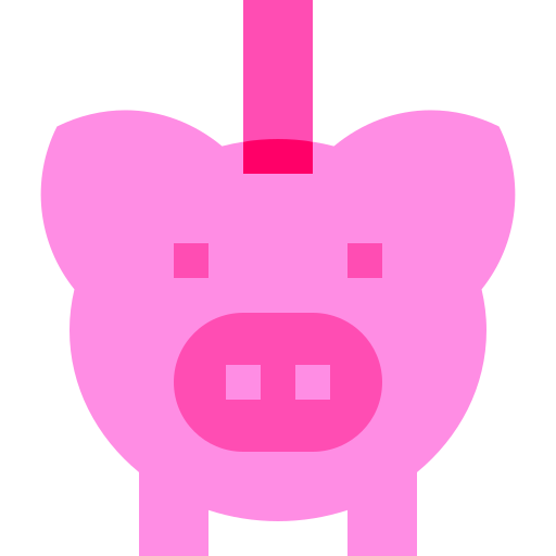 Piggy bank Basic Sheer Flat icon