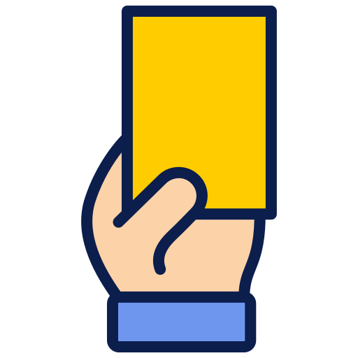 Желтая карточка Generic color lineal-color иконка