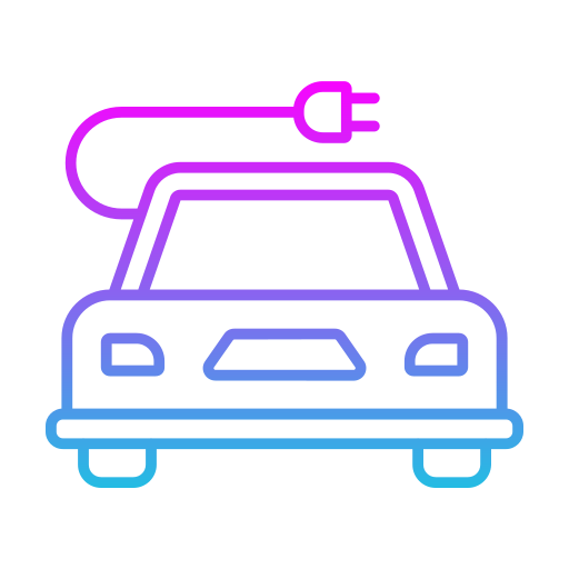 samochód elektryczny Generic gradient outline ikona