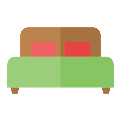 podwójne łóżko Generic color fill ikona