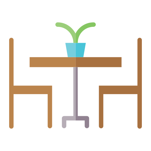 silla y mesa Generic color fill icono