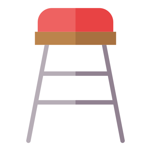 hoge stoel Generic color fill icoon