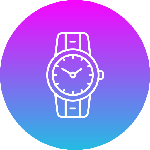 reloj de pulsera Generic gradient fill icono