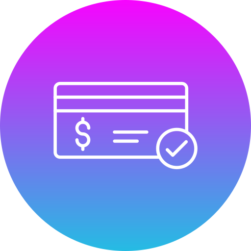 pago con tarjeta Generic gradient fill icono