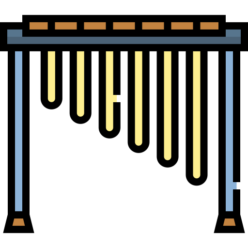 marimba Detailed Straight Lineal color icon