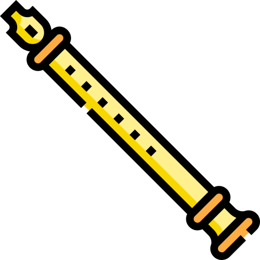 flûte Detailed Straight Lineal color Icône