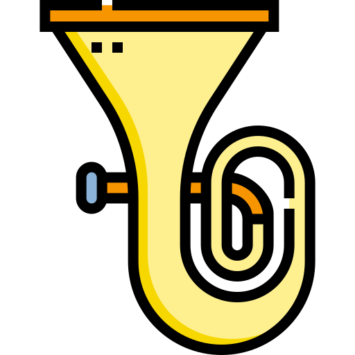tuba Detailed Straight Lineal color ikona