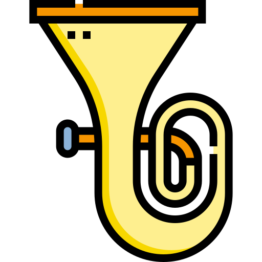 Tuba Detailed Straight Lineal color icon