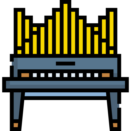 Pipe organ Detailed Straight Lineal color icon