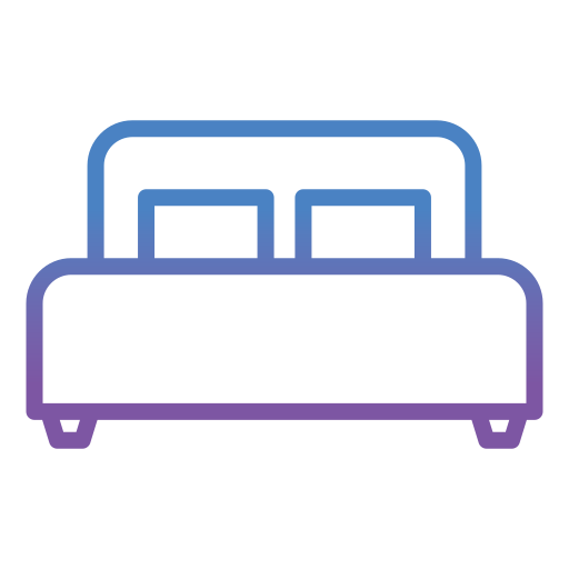 podwójne łóżko Generic gradient outline ikona