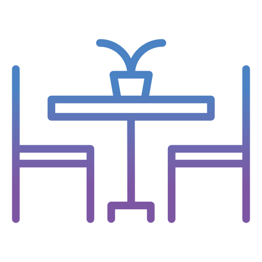 silla y mesa Generic gradient outline icono