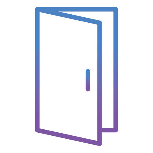 otwarte drzwi Generic gradient outline ikona