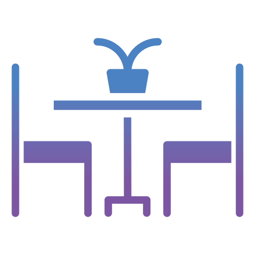 의자와 테이블 Generic gradient fill icon