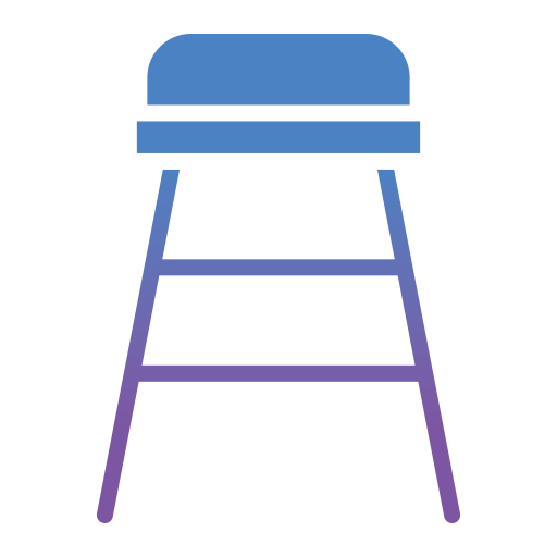 silla alta Generic gradient fill icono