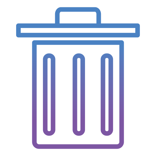 Trash Bin Generic gradient outline icon