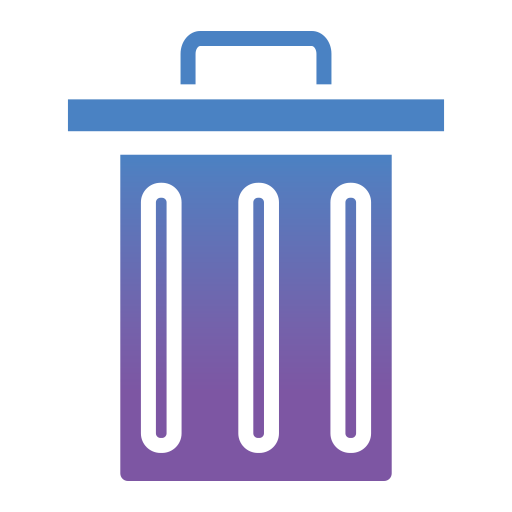 Trash Bin Generic gradient fill icon