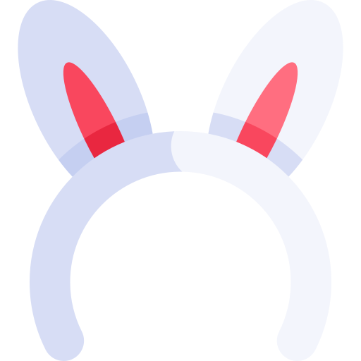 orecchie da coniglio Kawaii Flat icona