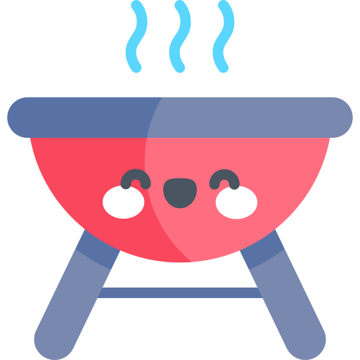 grill Kawaii Flat icon