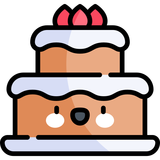 Cake Kawaii Lineal color icon