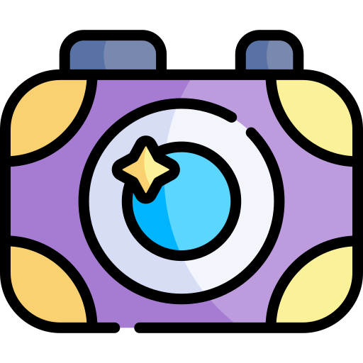 fotoapparat Kawaii Lineal color icon