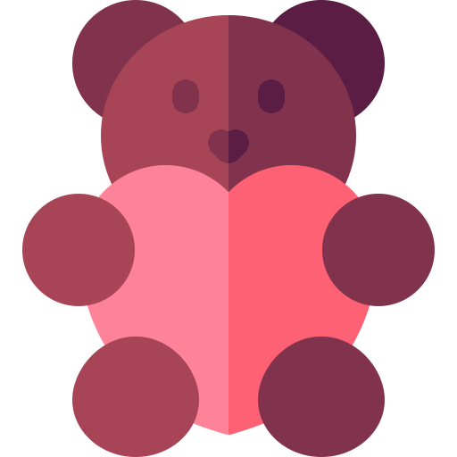 teddybär Basic Rounded Flat icon
