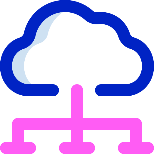 cloud computing Super Basic Orbit Color icona