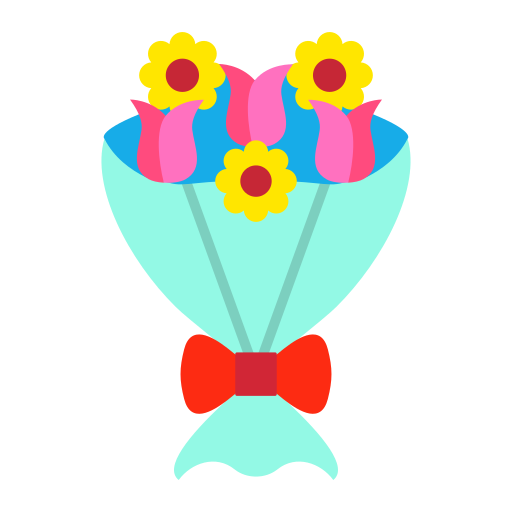 bouquet di fiori Generic color fill icona
