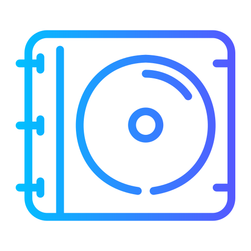 compact disk Generic gradient outline icona