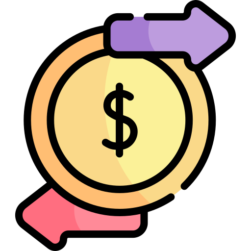 transfer pieniędzy Kawaii Lineal color ikona