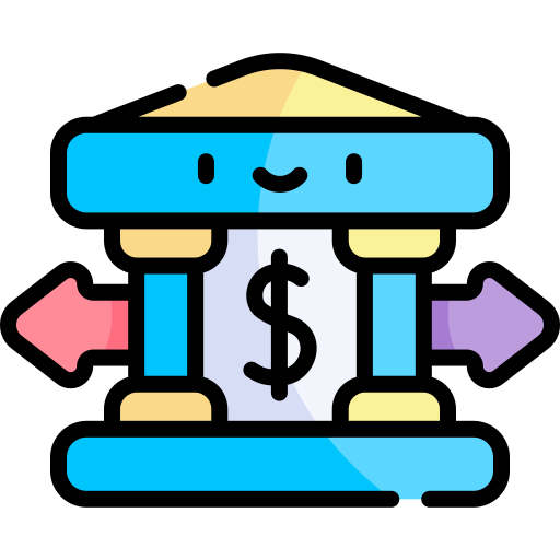 transferencia de dinero Kawaii Lineal color icono