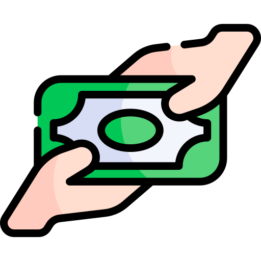 Money Transfer Kawaii Lineal color icon