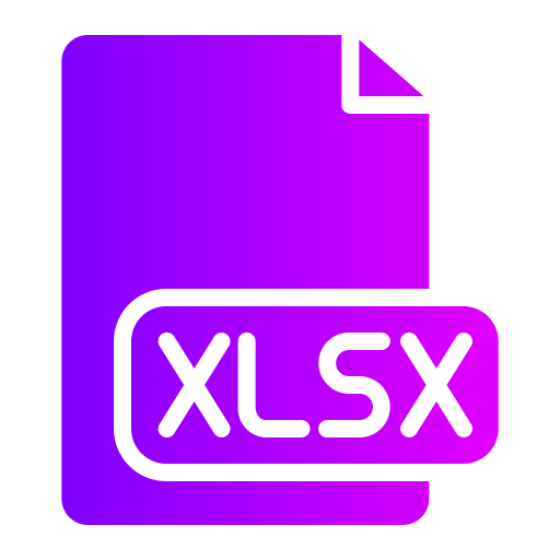 xlsx Generic gradient fill icono