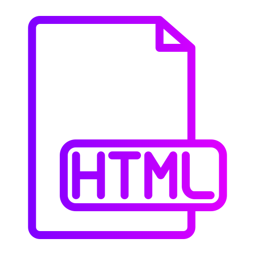 html Generic gradient outline icon