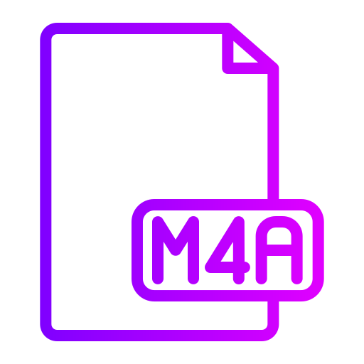 m4a Generic gradient outline icon