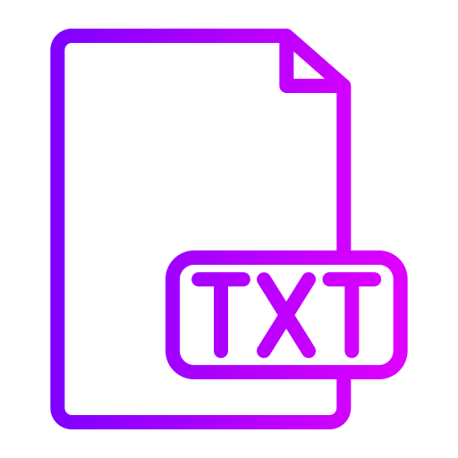 txt Generic gradient outline icon