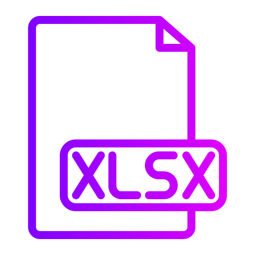 xlsx Generic gradient outline icono