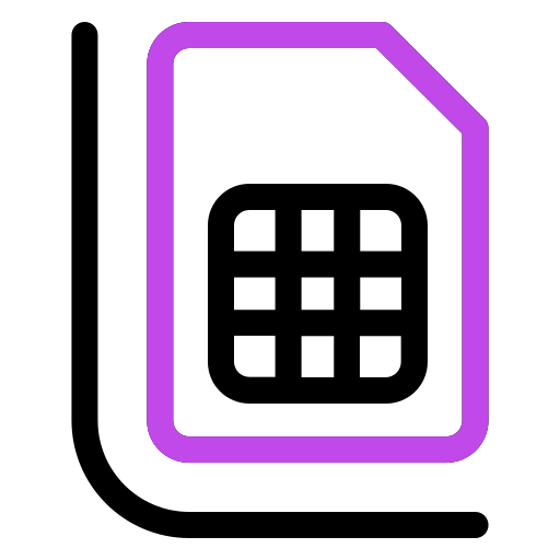 simkaart Generic color outline icoon