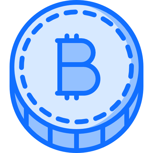 bitcoin Coloring Blue Ícone