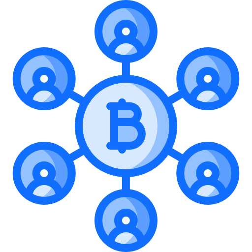 bitcoin Coloring Blue icon