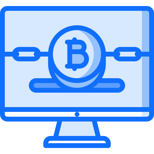 Bitcoin Coloring Blue icon