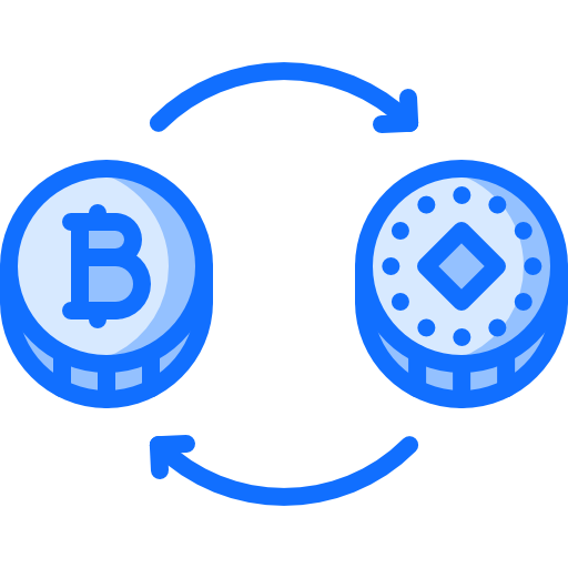 Blockchain Coloring Blue icon