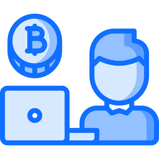 blockchain Coloring Blue ikona