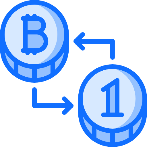 bitcoin Coloring Blue icoon