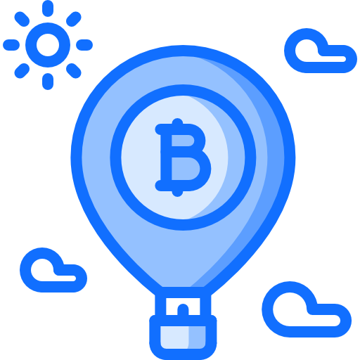 bitcoin Coloring Blue icoon